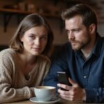 Ein Paar sitzt entspannt in einem gemütlichen Café