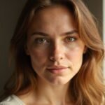 Eine Frau in den Dreißigern mit zeitloser, authentischer Schönheit
